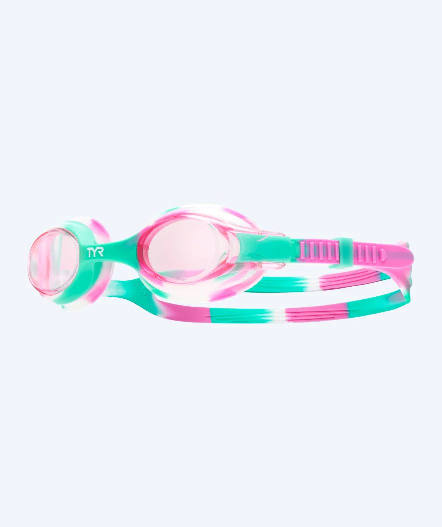 TYR Schwimmbrille für Kinder - Swimple - Grün/Rosa