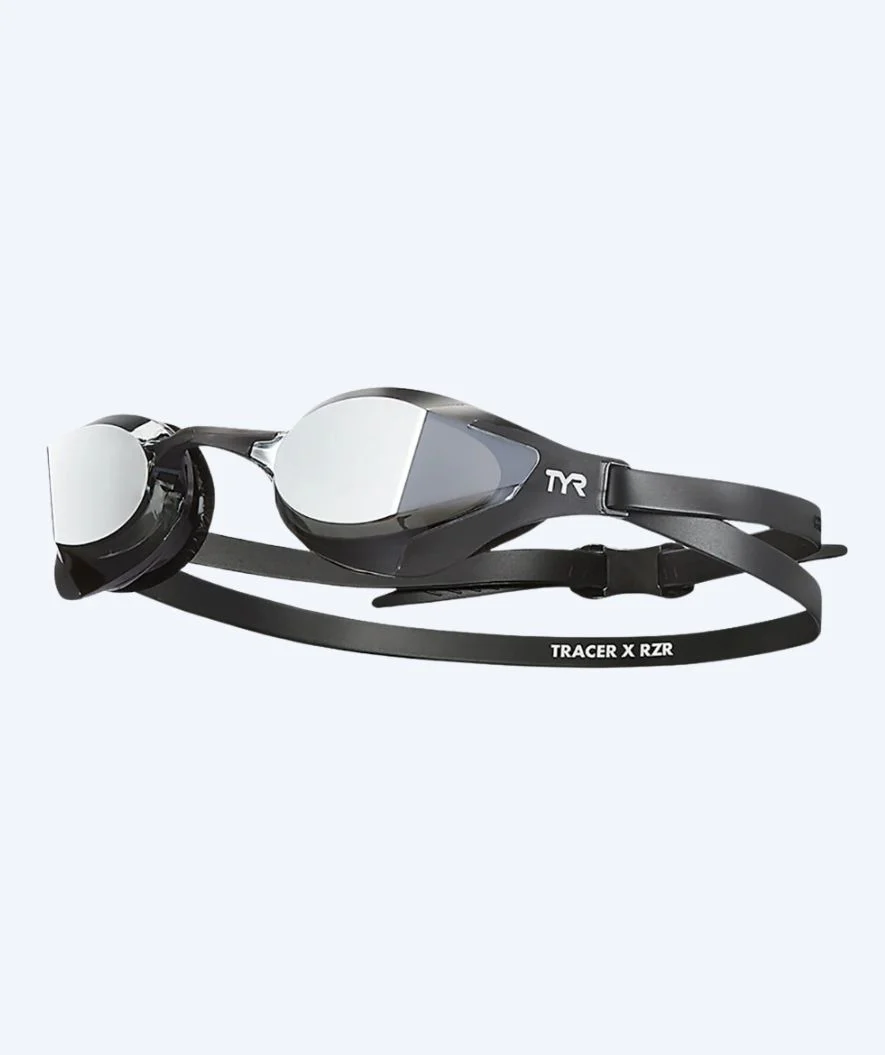 TYR Schwimmbrille - Tracer-X Racing RZR Mirrored - Schwarz/Silber