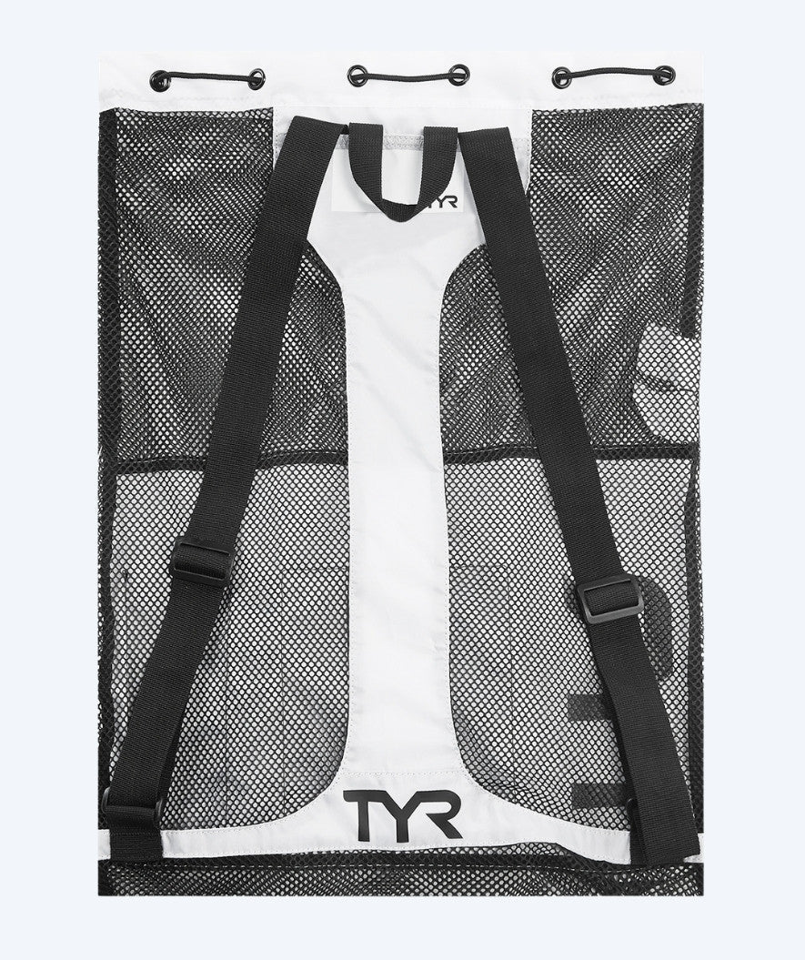 TYR Netzbeutel zum Schwimmen - Big Mesh Mummy 40L - Weiß/Schwarz - Image 2