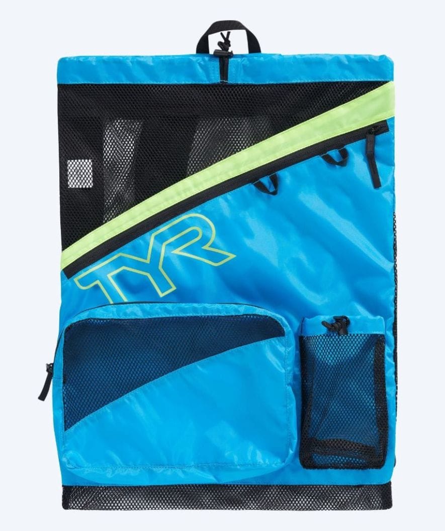TYR Netzbeutel zum Schwimmen - Elite Team 40L - Hellblau/Gelb