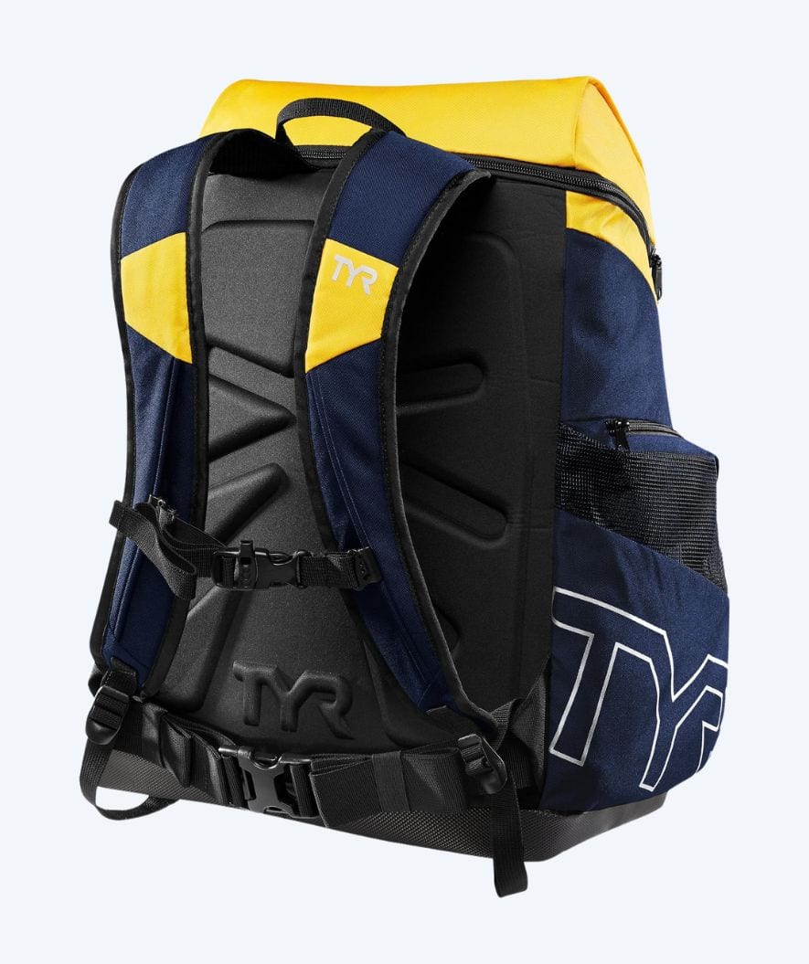 TYR Schwimmrucksack - Alliance Team 45L - Donkerblau/Gelb - Image 2