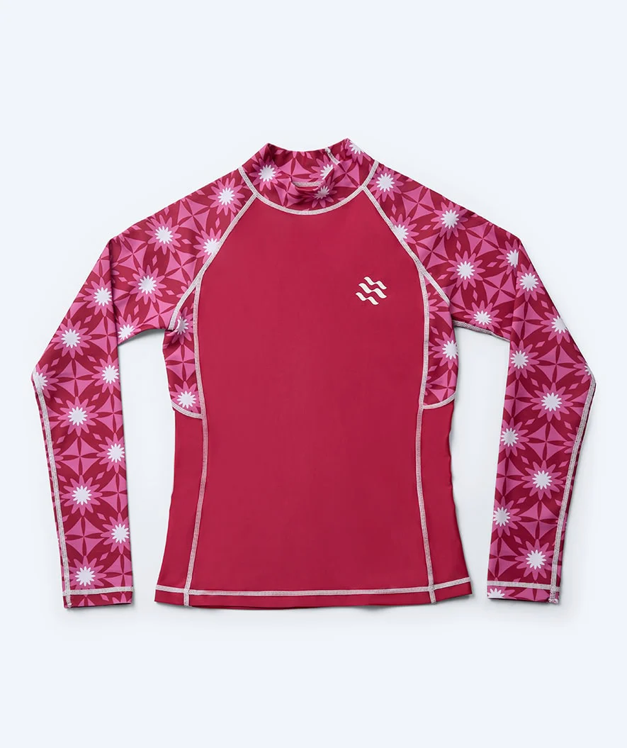 Watery UV Shirt für Damen - Aiko Langarm Rashguard - Rosa/Dunkelrot - Image 10