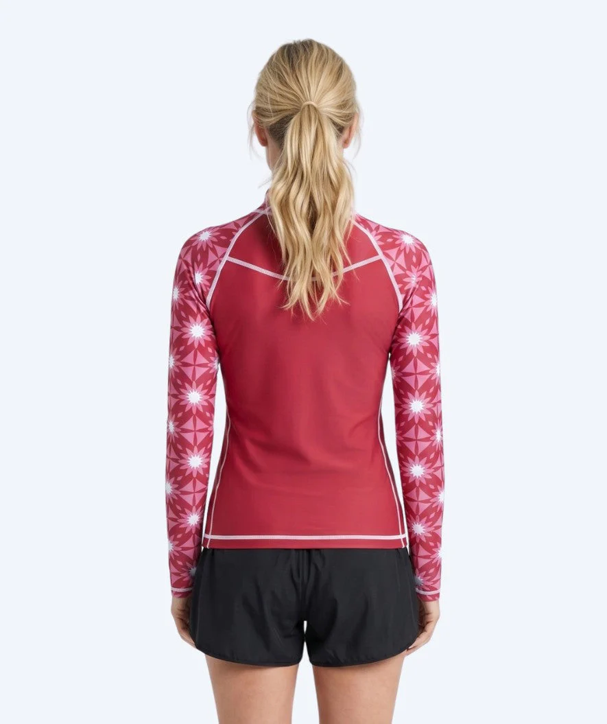 Watery UV Shirt für Damen - Aiko Langarm Rashguard - Rosa/Dunkelrot - Image 2