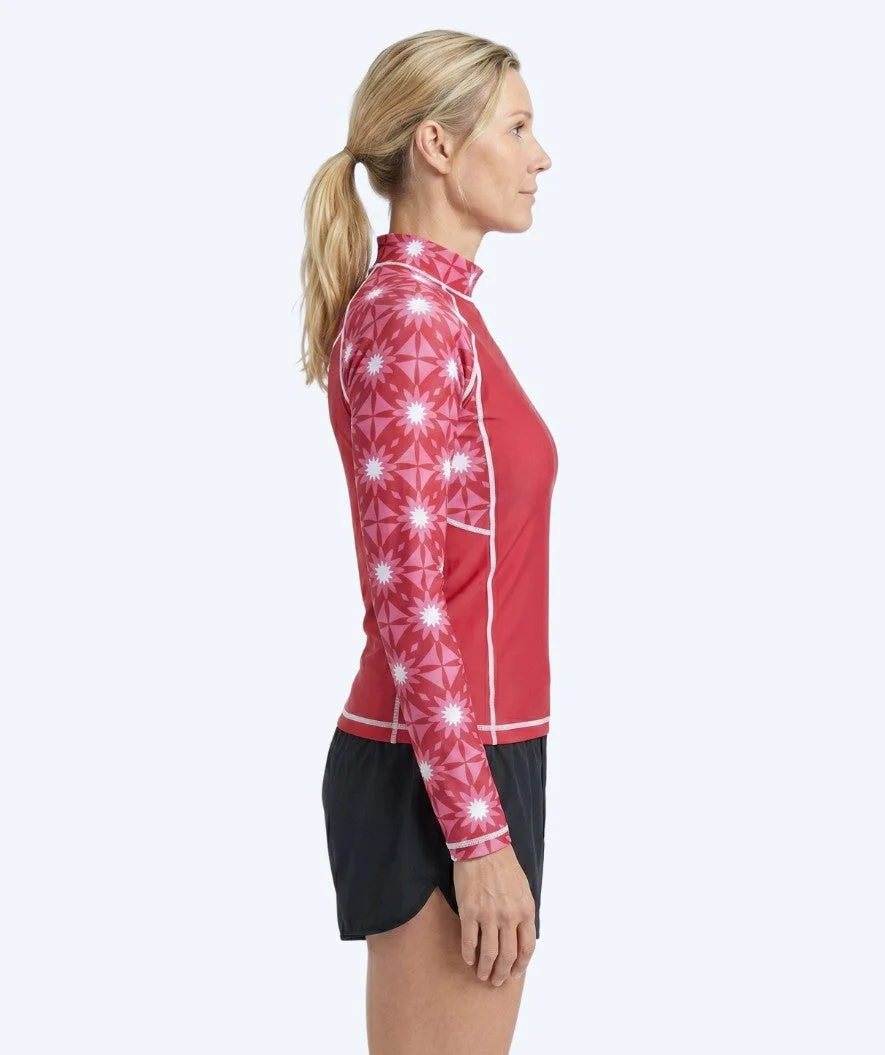 Watery UV Shirt für Damen - Aiko Langarm Rashguard - Rosa/Dunkelrot - Image 3