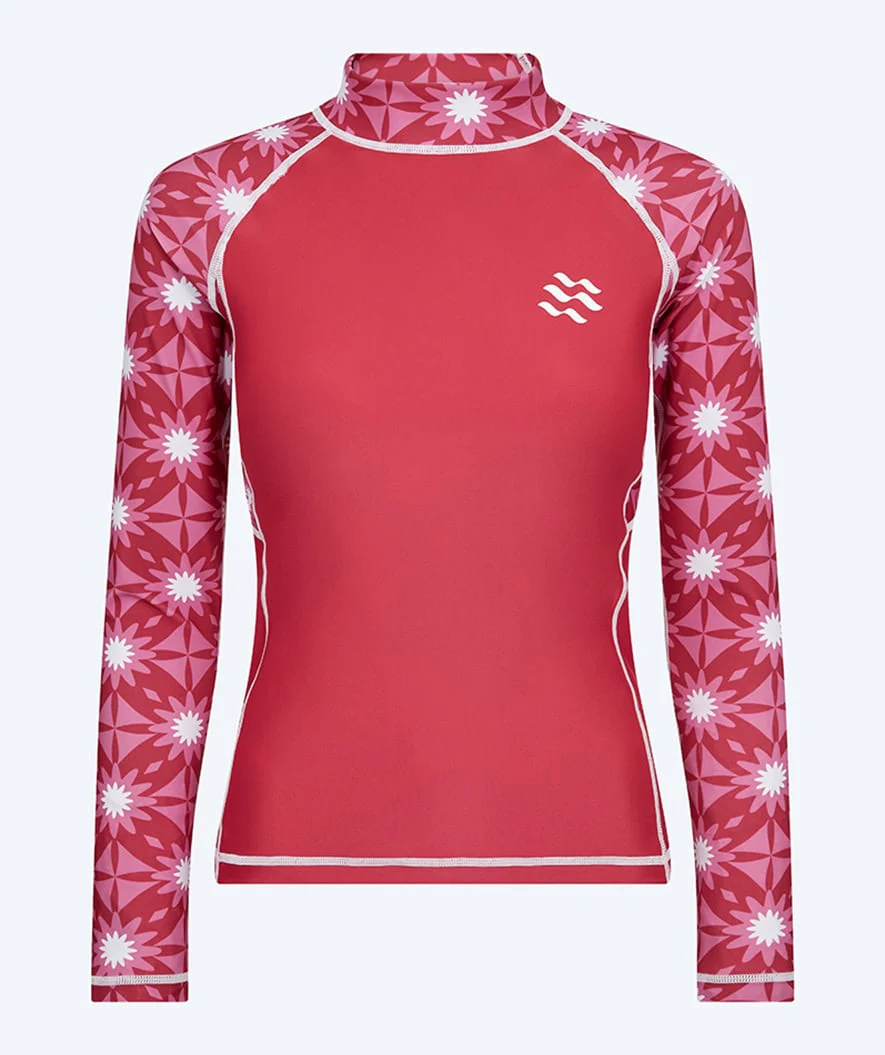 Watery UV Shirt für Damen - Aiko Langarm Rashguard - Rosa/Dunkelrot - Image 9