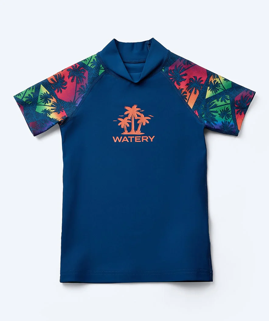Watery UV Shirt für Kinder - Katsu Kurzarm Rashguard - Mehrfarbig/Donkerblau - Image 10