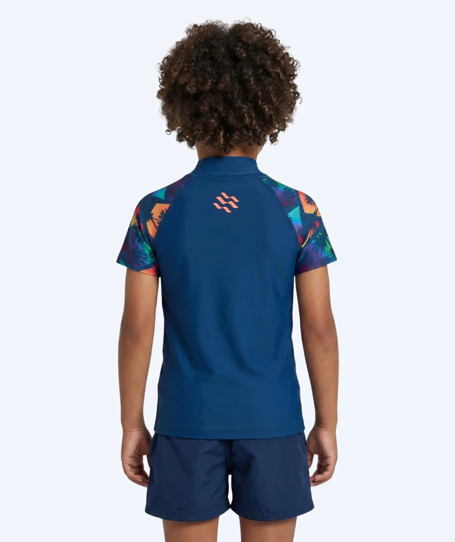 Watery UV Shirt für Kinder - Katsu Kurzarm Rashguard - Mehrfarbig/Donkerblau - Image 2