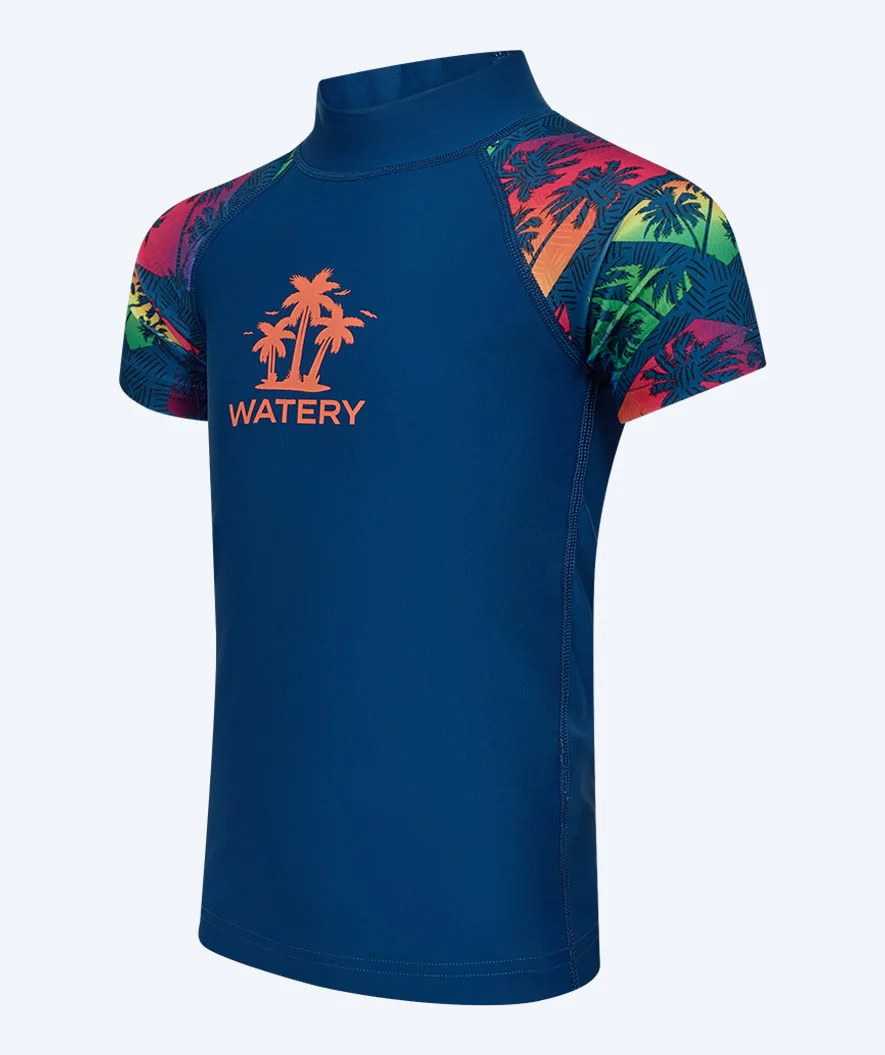 Watery UV Shirt für Kinder - Katsu Kurzarm Rashguard - Mehrfarbig/Donkerblau - Image 7