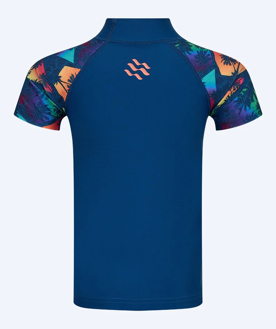 Watery UV Shirt für Kinder - Katsu Kurzarm Rashguard - Mehrfarbig/Donkerblau - Image 8