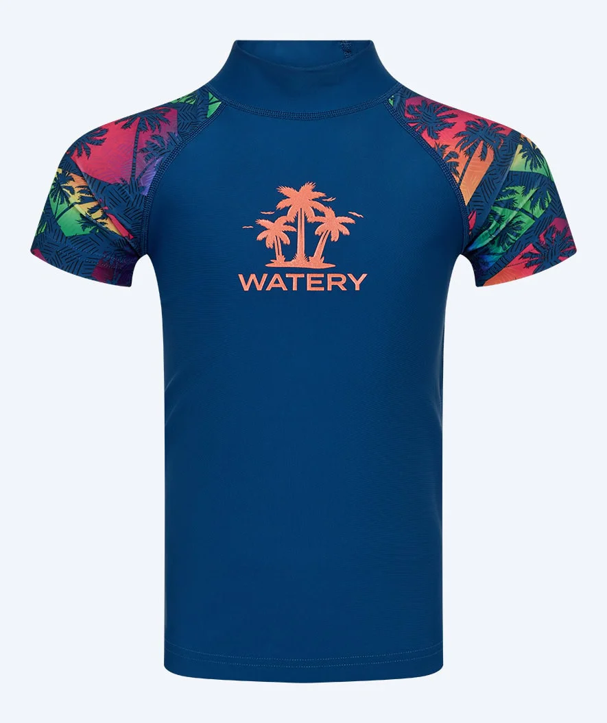 Watery UV Shirt für Kinder - Katsu Kurzarm Rashguard - Mehrfarbig/Donkerblau - Image 9