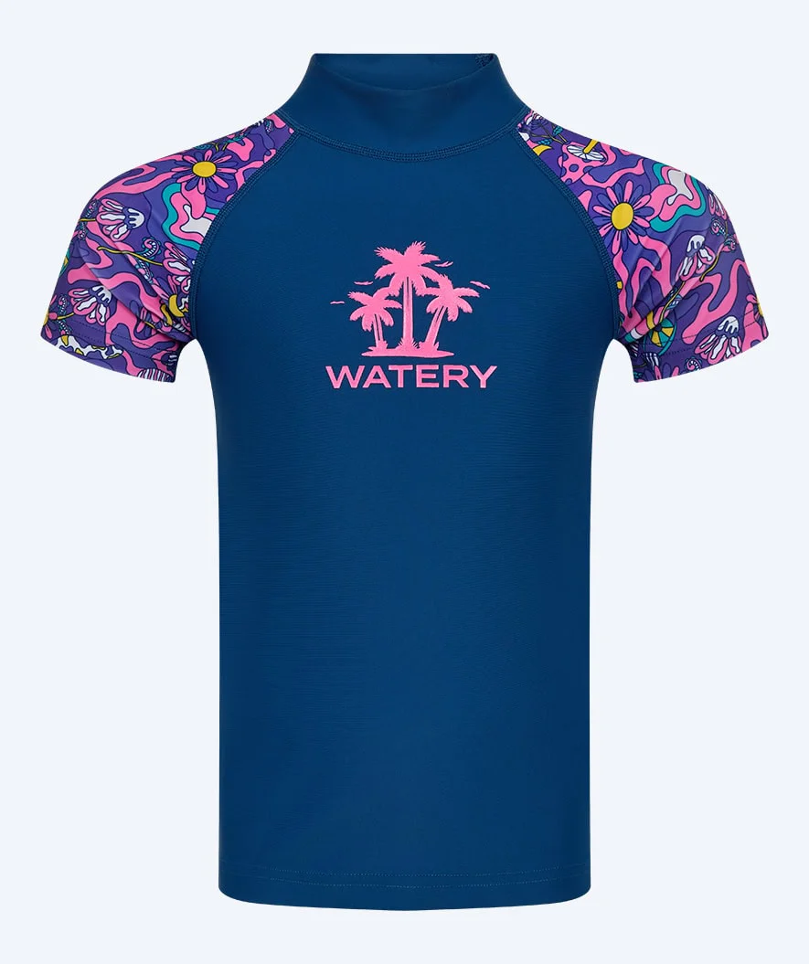 Watery UV Shirt für Kinder - Osiris Kurzarm Rashguard - Mehrfarbig/Donkerblau - Image 2
