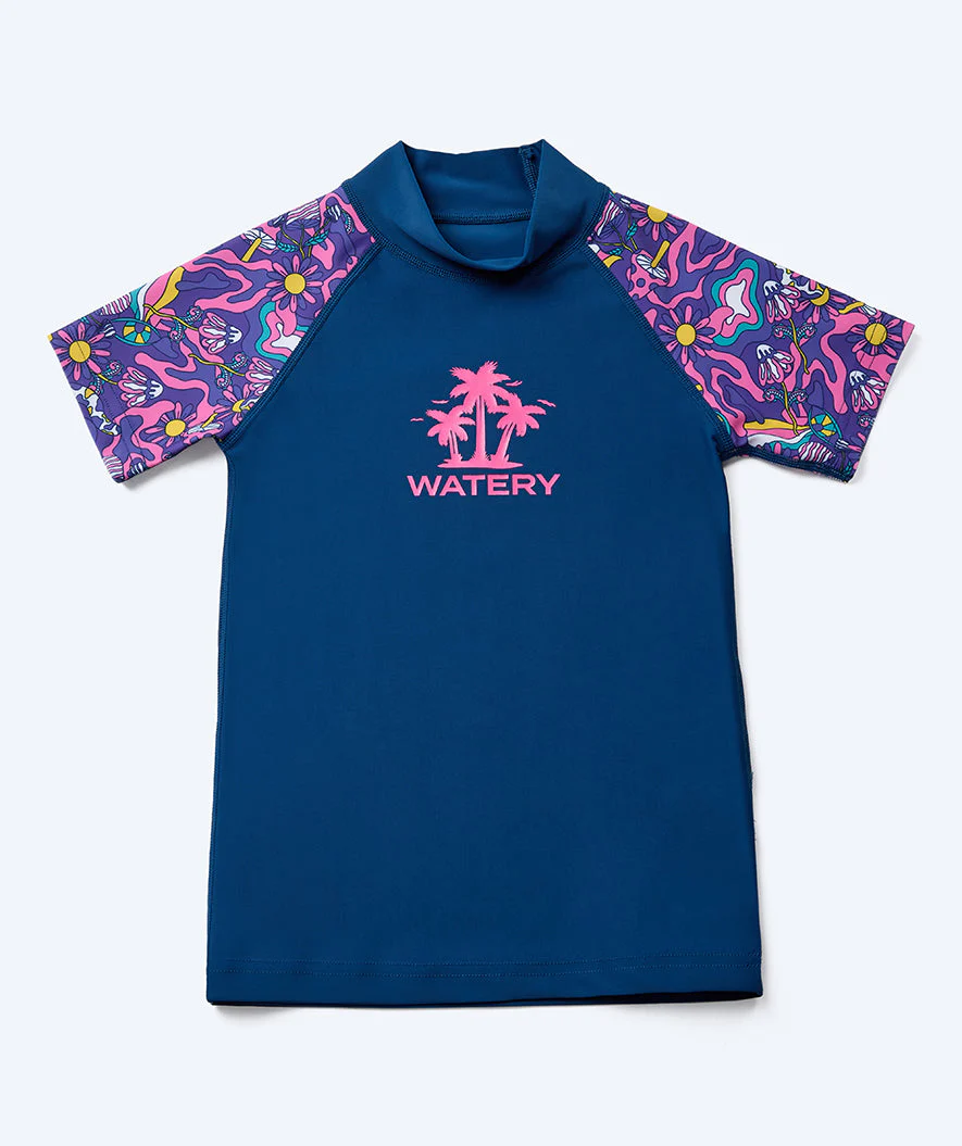 Watery UV Shirt für Kinder - Osiris Kurzarm Rashguard - Mehrfarbig/Donkerblau - Image 4