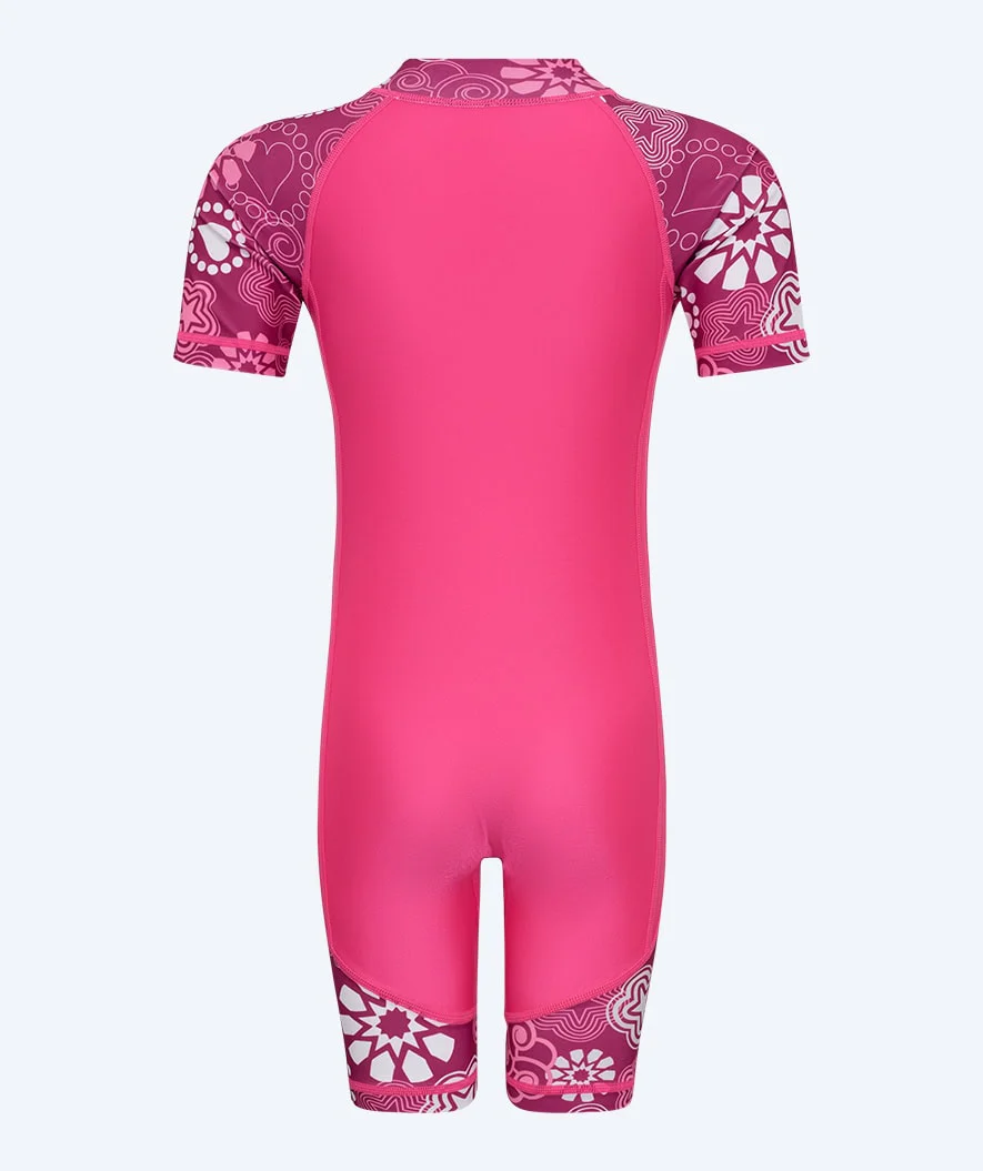 Watery UV Anzug für Kinder - Athena Kurzarm Rashguard - Rosa - Image 2
