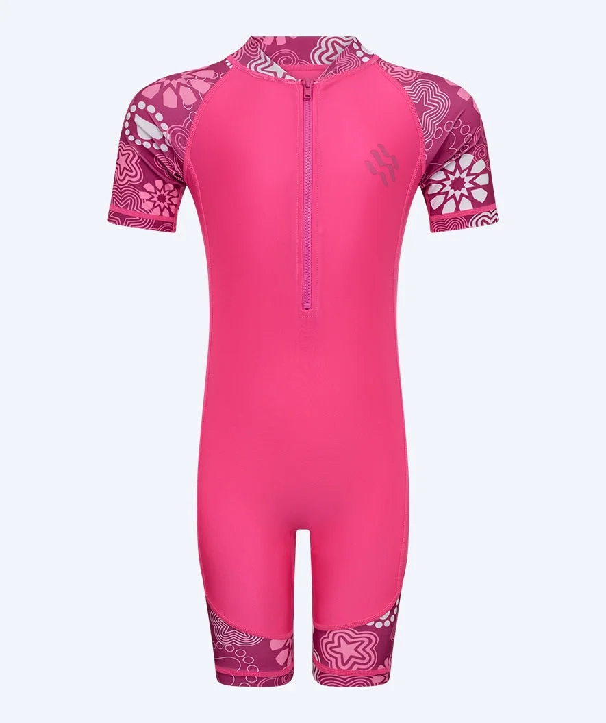 Watery UV Anzug für Kinder - Athena Kurzarm Rashguard - Rosa - Image 3