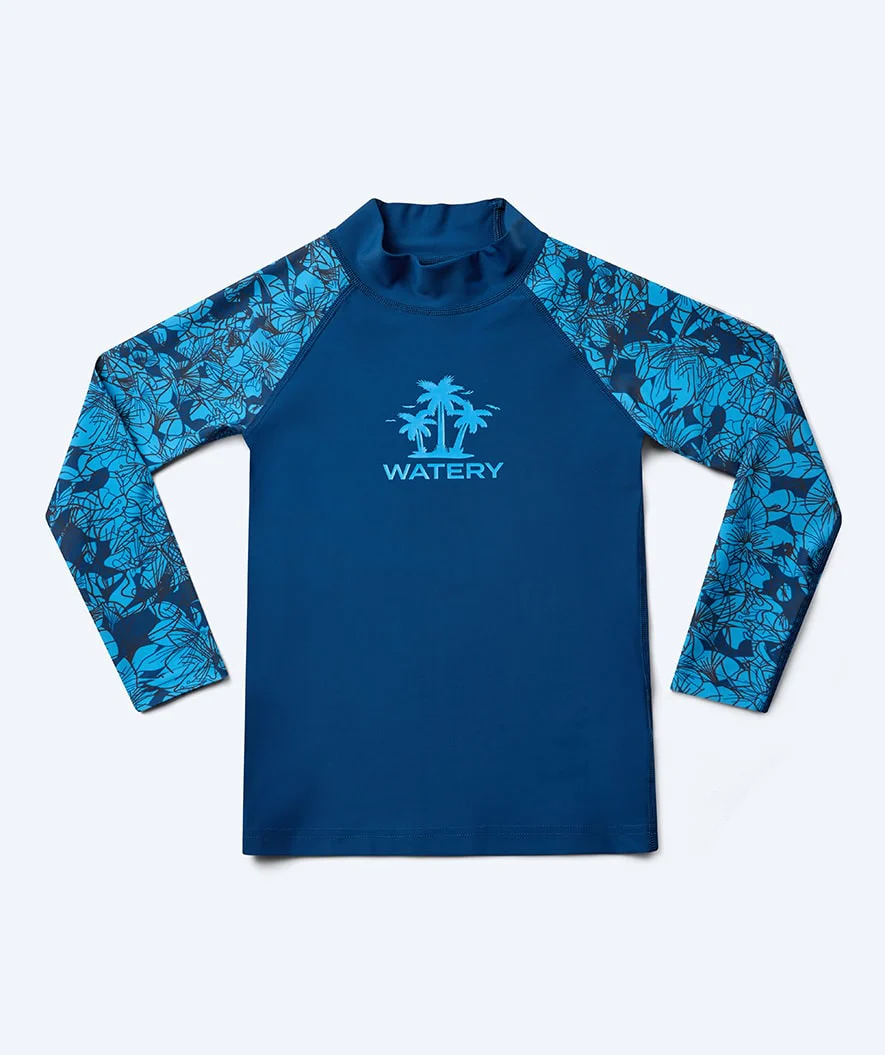 Watery UV Shirt für Kinder - Katsu Langarm Rashguard - Blau/Donkerblau - Image 10