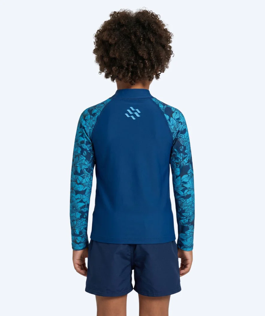 Watery UV Shirt für Kinder - Katsu Langarm Rashguard - Blau/Donkerblau - Image 2