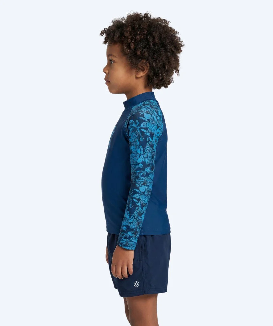 Watery UV Shirt für Kinder - Katsu Langarm Rashguard - Blau/Donkerblau - Image 3