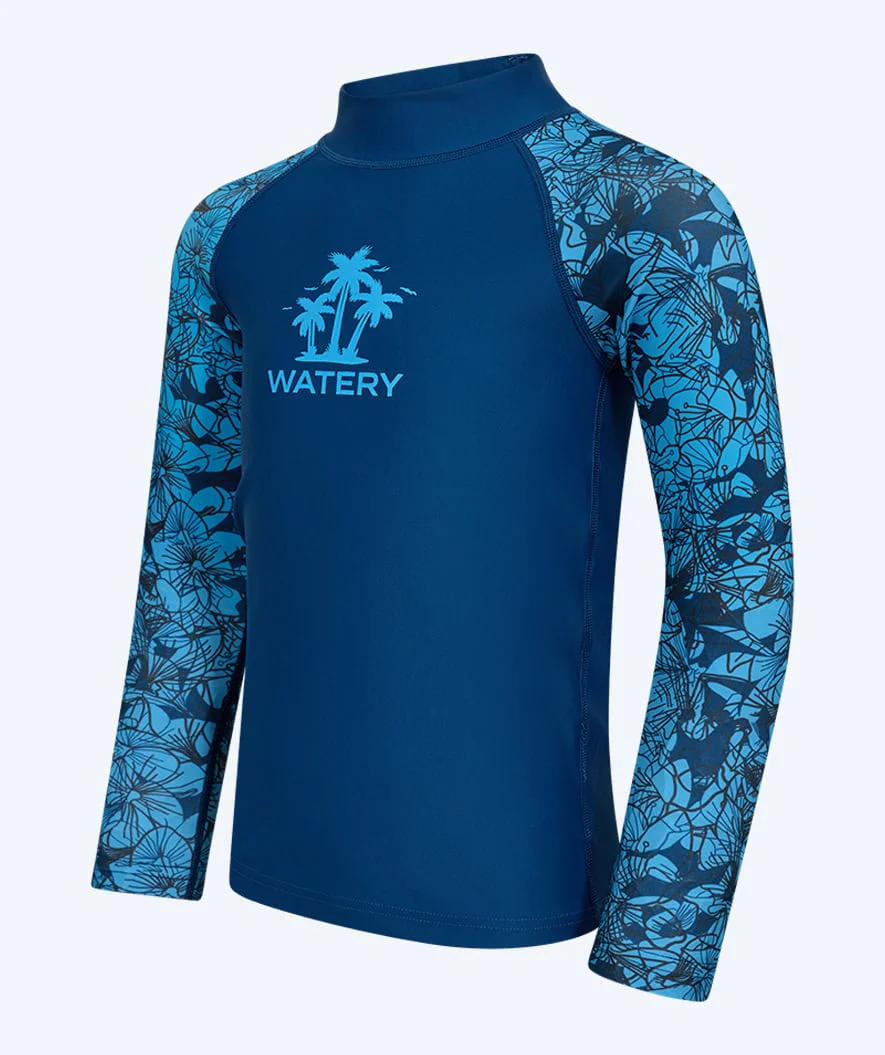 Watery UV Shirt für Kinder - Katsu Langarm Rashguard - Blau/Donkerblau - Image 7