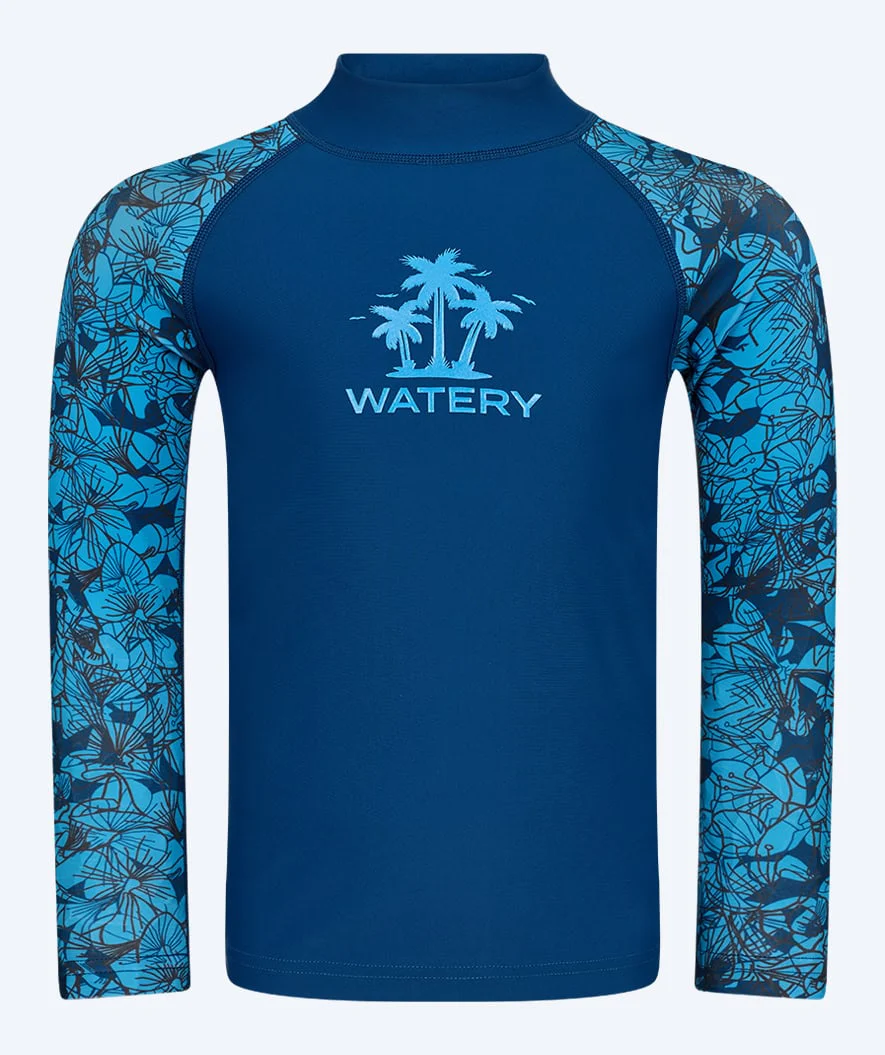Watery UV Shirt für Kinder - Katsu Langarm Rashguard - Blau/Donkerblau - Image 9