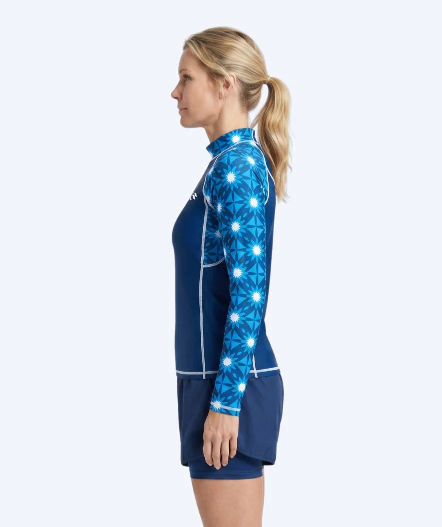 Watery UV Shirt für Damen - Aiko Langarm Rashguard - Blau/Donkerblau - Image 3