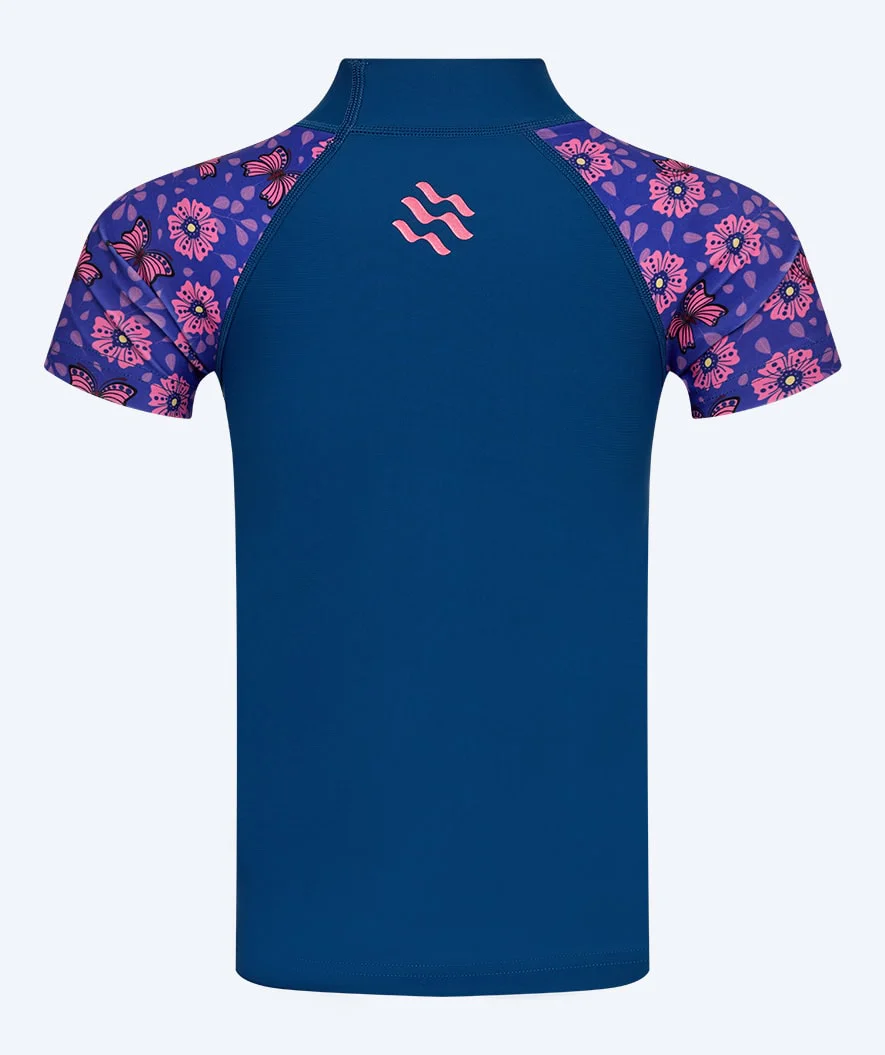 Watery UV Shirt für Kinder - Osiris Kurzarm Rashguard - Lila/Donkerblau - Image 2