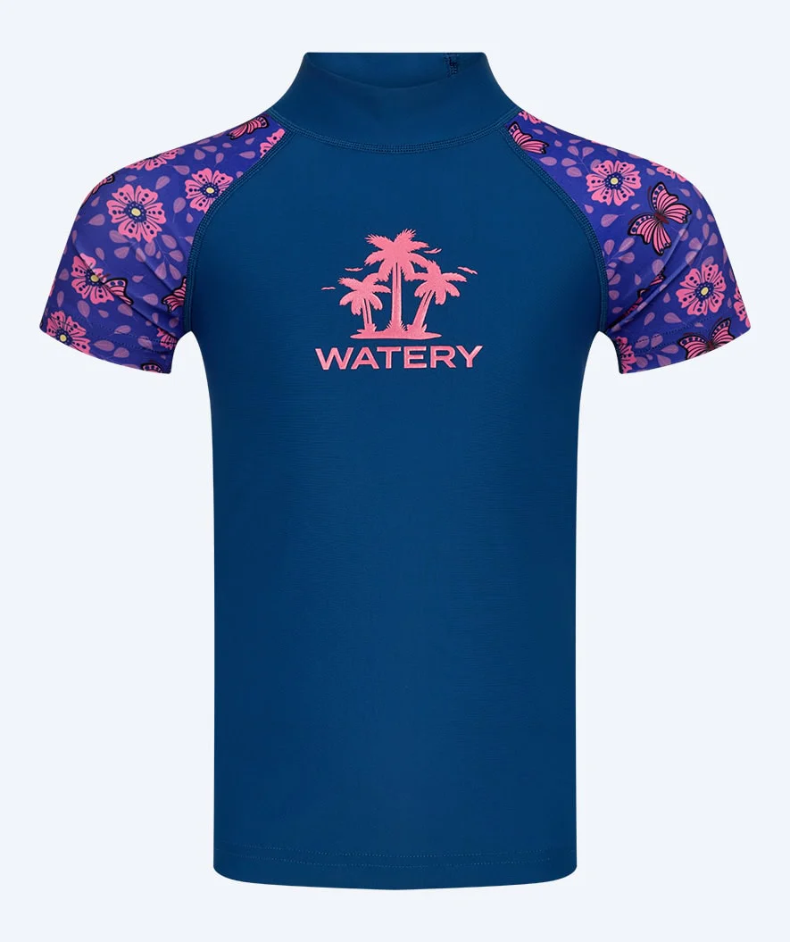 Watery UV Shirt für Kinder - Osiris Kurzarm Rashguard - Lila/Donkerblau - Image 3