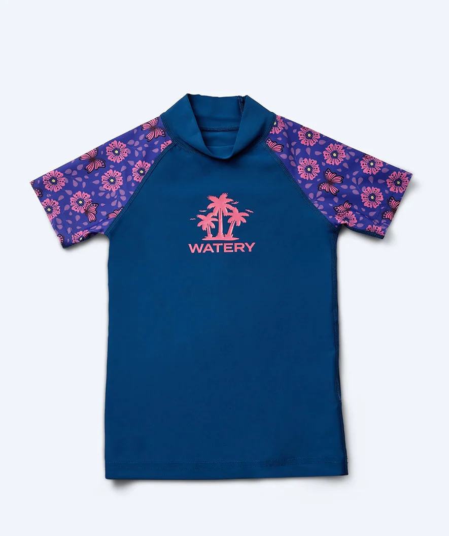 Watery UV Shirt für Kinder - Osiris Kurzarm Rashguard - Lila/Donkerblau - Image 4