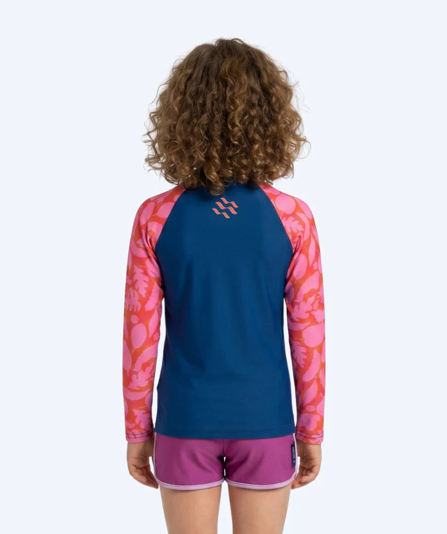 Watery UV Shirt für Kinder - Osiris Langarm Rashguard - Rosa/Donkerblau - Image 2