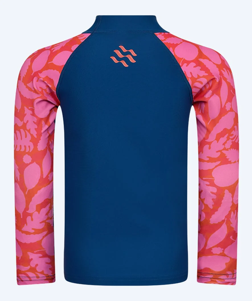 Watery UV Shirt für Kinder - Osiris Langarm Rashguard - Rosa/Donkerblau - Image 8