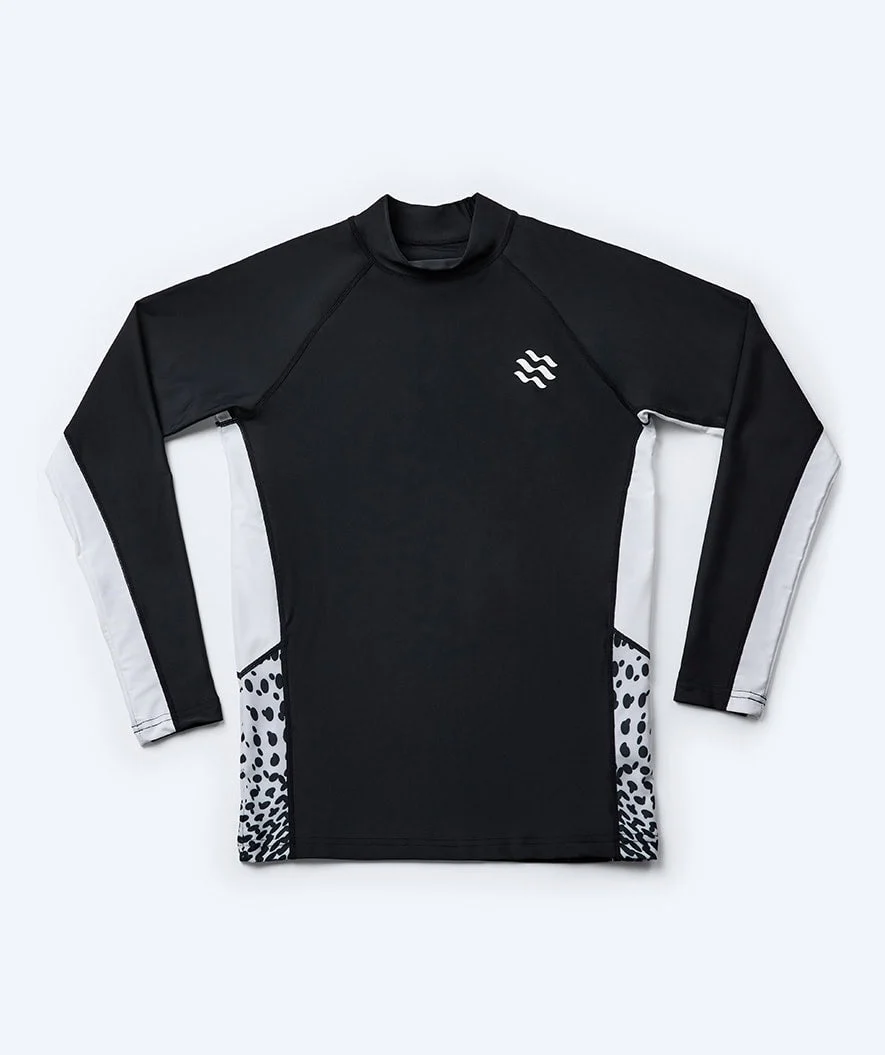 Watery UV Shirt für Herren - Scylla Langarm Rashguard - Schwarz/Weiß - Image 4
