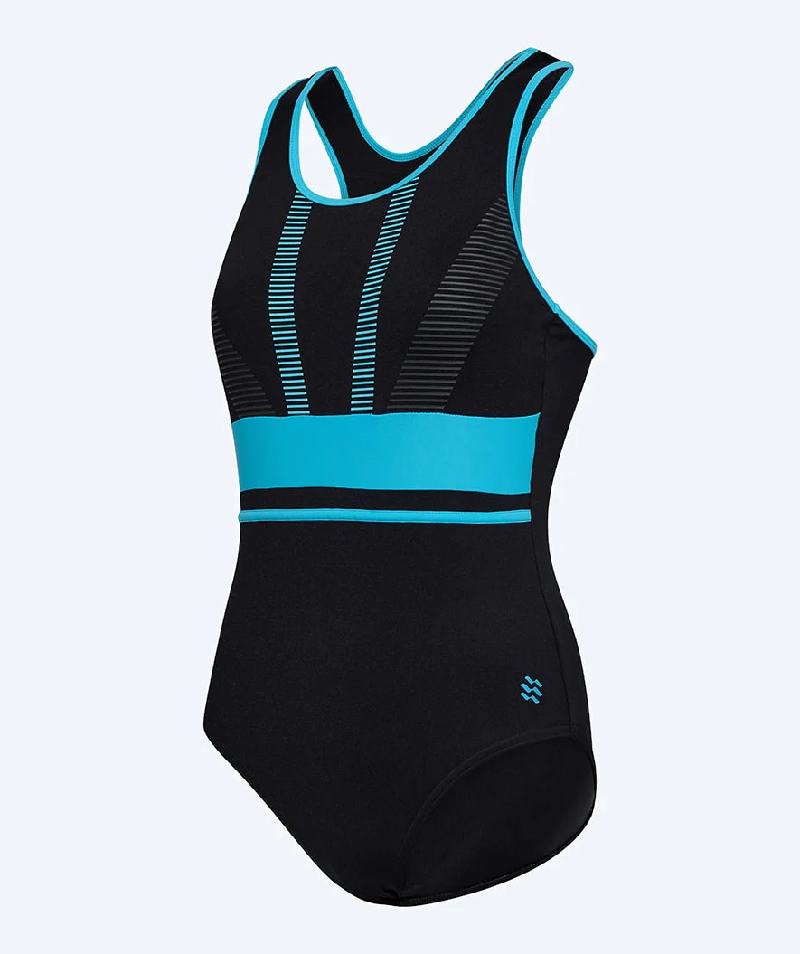 Watery Badeanzug für Damen - Conway - Schwarz/Hellblau - Image 13