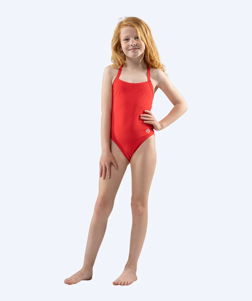 Watery Badeanzug für Mädchen - Freestyler Solid - Cherry Red - Image 12