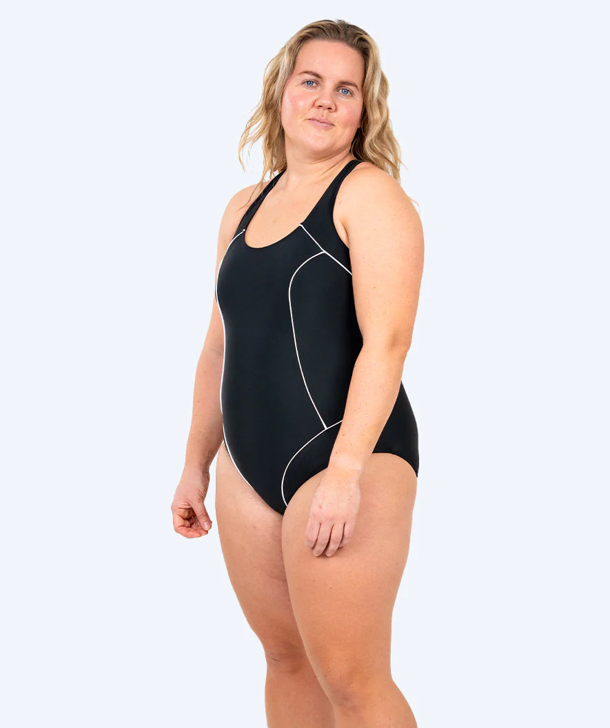 Watery Badeanzug für Damen in große Größen - Kaito - Schwarz/Weiß - Image 3
