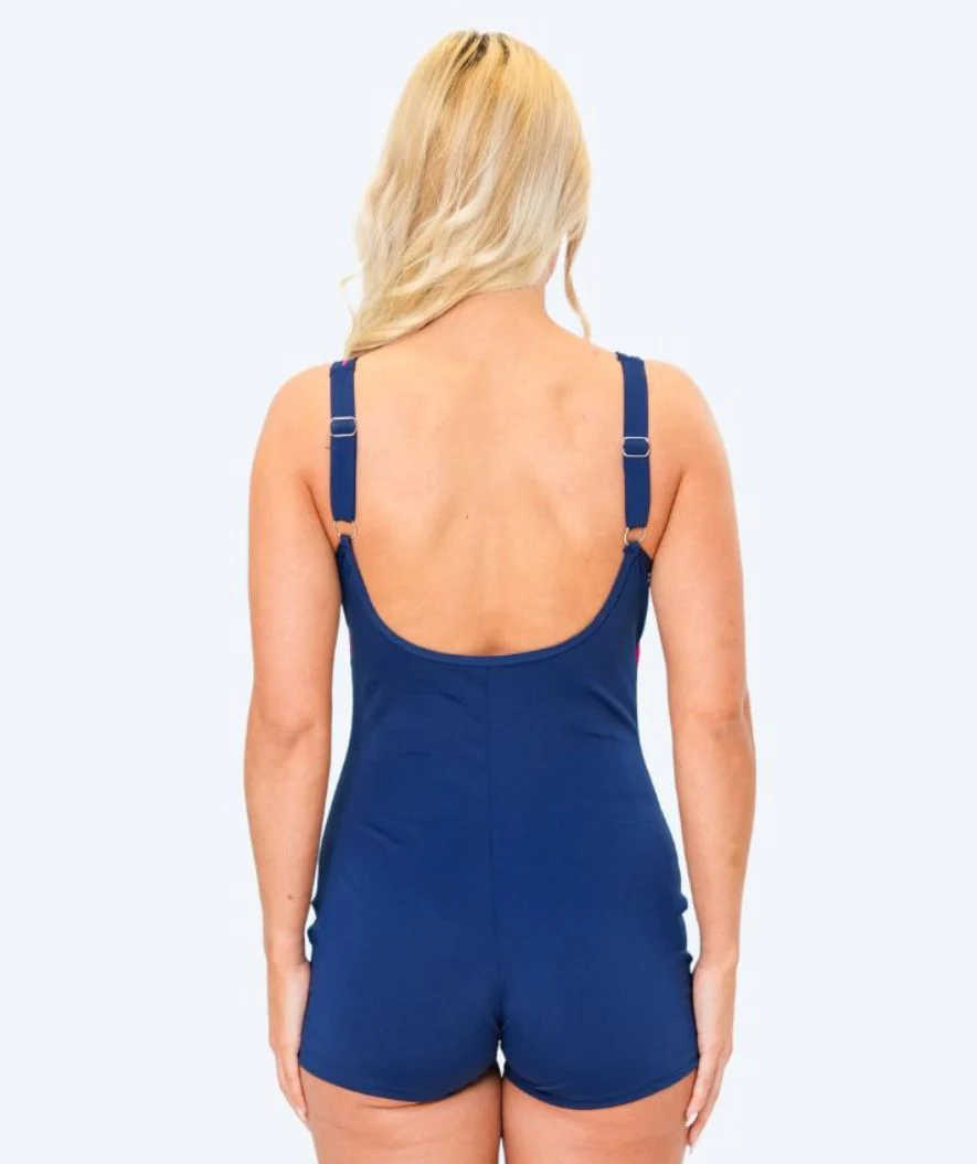 Watery Badeanzug mit Bein für Damen - Venilla - Donkerblau/Hellrosa - Image 2