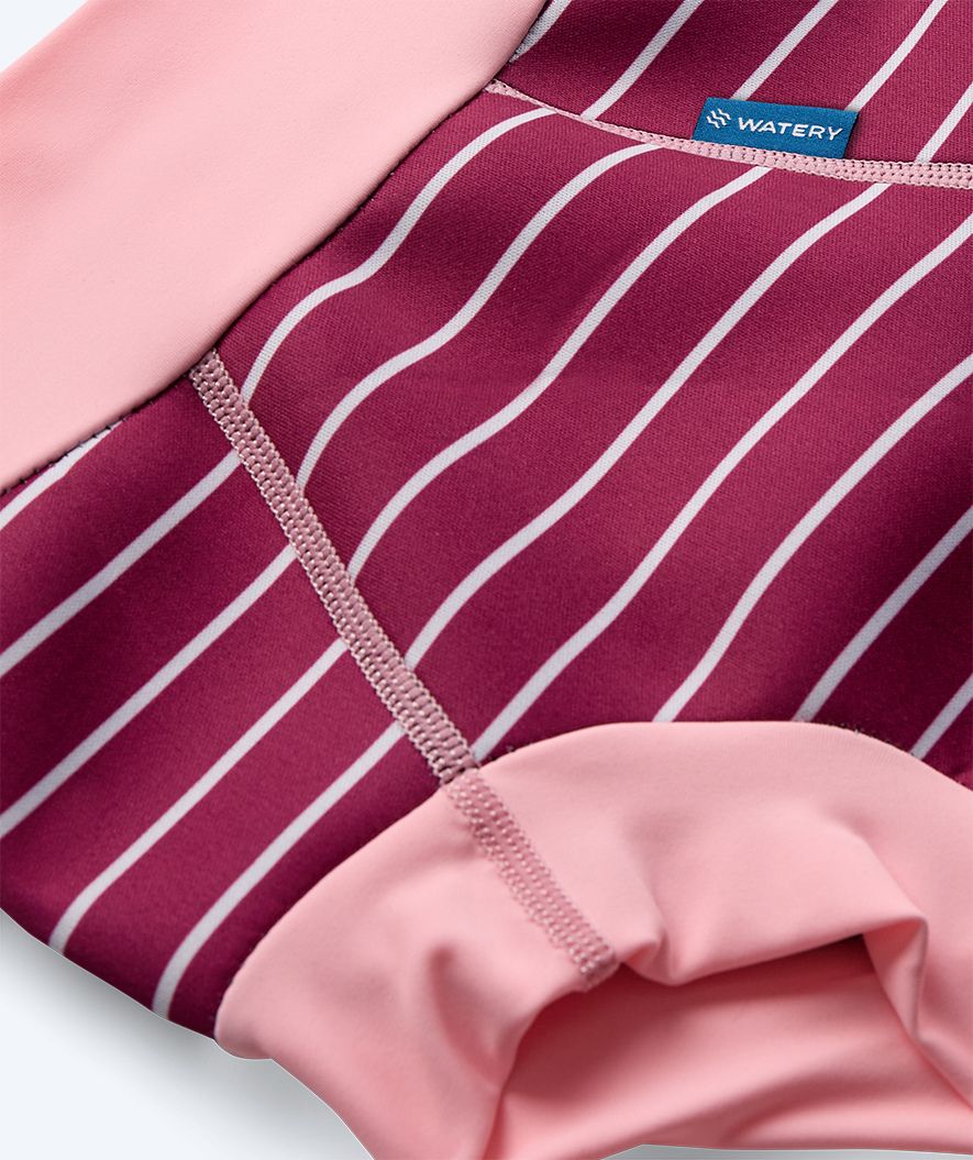 Watery Schwimmwindelhosen für Kinder - Neoprene Swim Nappy - Nordic Rosa Stripes - Image 3