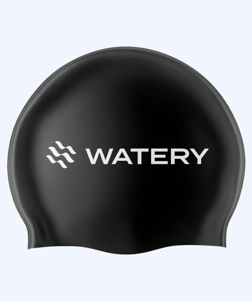 Watery Badekappe (ab 10 Jahre) - Signature Latex - Schwarz