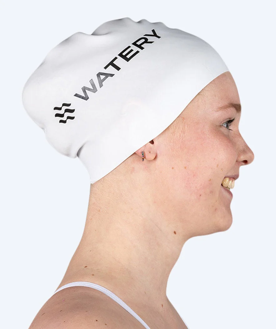 Watery Badekappe (ab 10 Jahre) - Signature - Weiß - Image 3