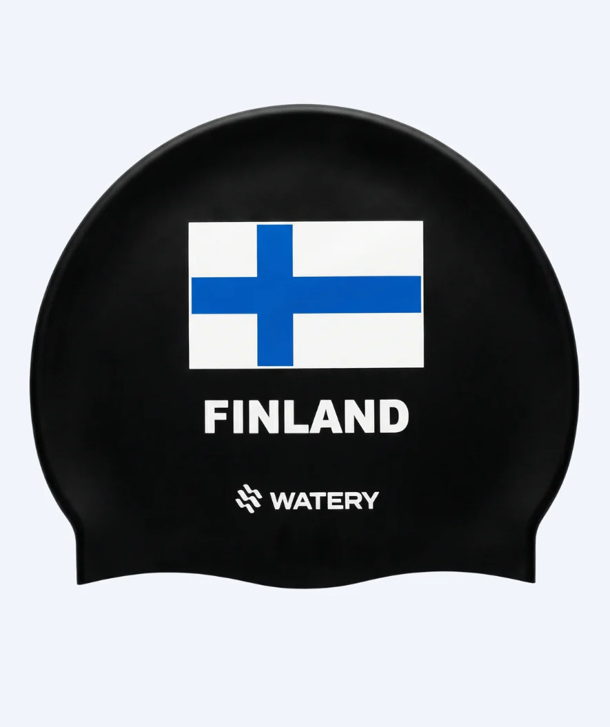 Watery Badekappe - Finland - Schwarz
