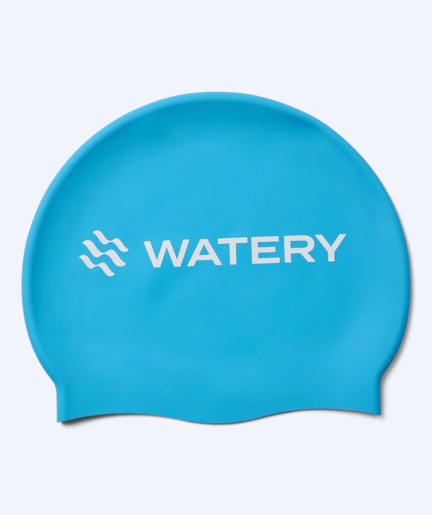 Watery Badekappe für Kinder (3-10) - Signature - Hellblau