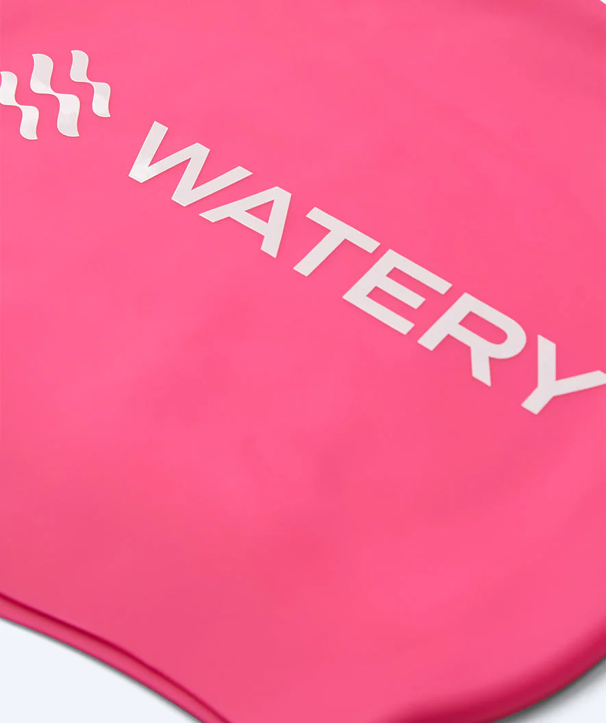 Watery Badekappe für Kinder (3-10) - Signature - Rosa - Image 2