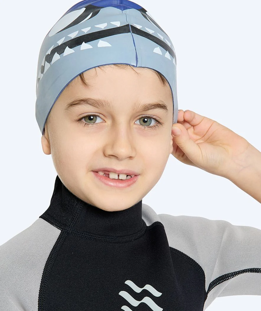 Watery Badekappe für Kinder - Dashers - Shark (Blau/Grau) - Image 4