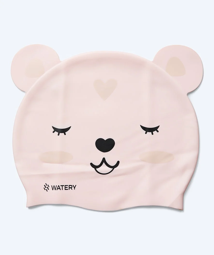 Watery Badekappe für Kinder - Dashers - Teddy (Hellrosa)