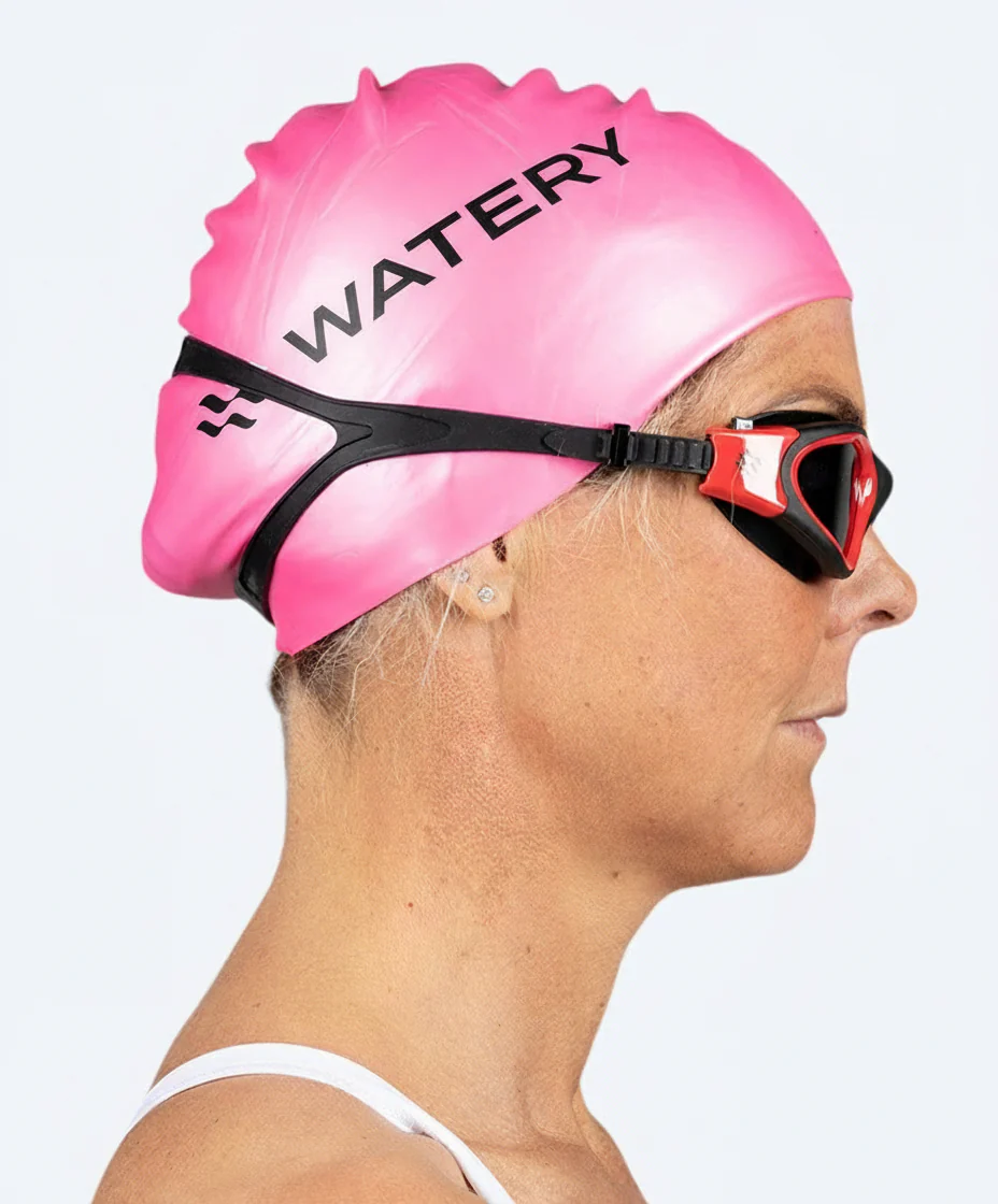 Watery Badekappe für langes Haar - Signature - Rosa - Image 4