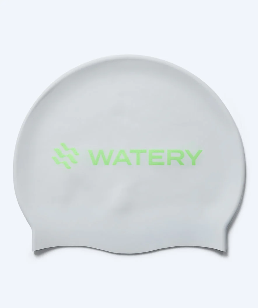 Watery Badekappe - Signature Metallic - Weiß/Grün