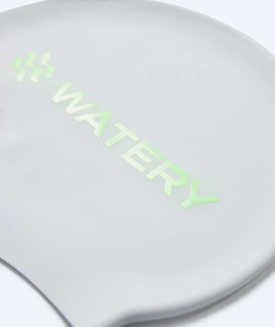Watery Badekappe - Signature Metallic - Weiß/Grün - Image 2