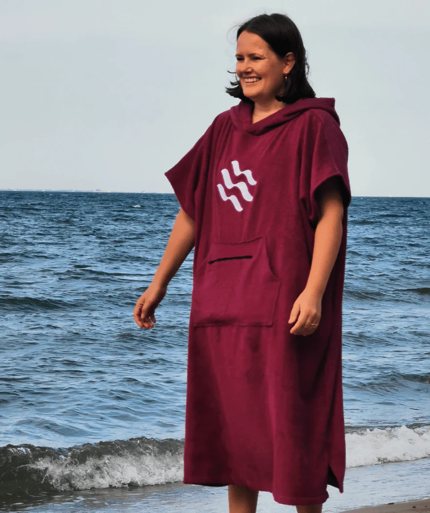 Watery Badeponcho für Erwachsene - Baumwolle - Donkerblau - Image 12