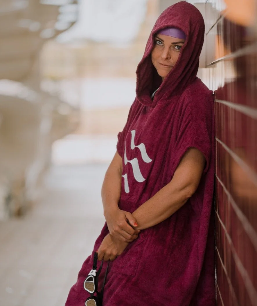 Watery Badeponcho für Erwachsene - Baumwolle - Donkerblau - Image 15