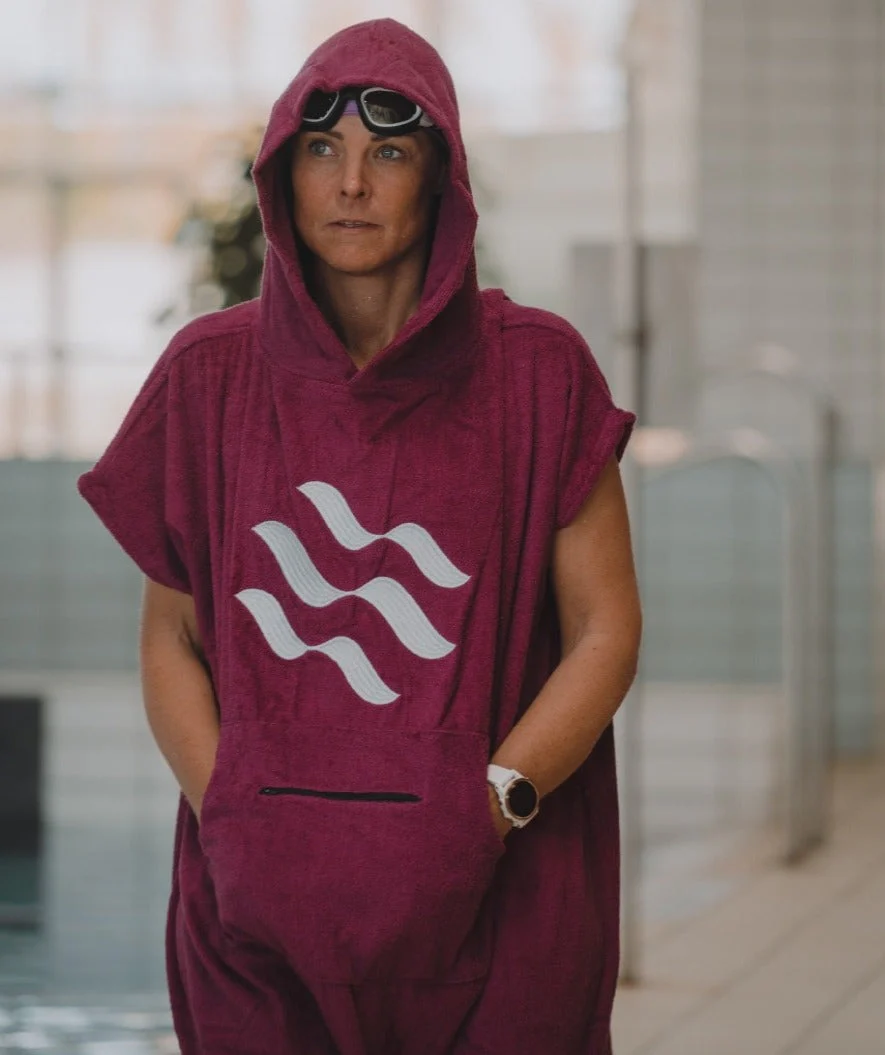 Watery Badeponcho für Erwachsene - Baumwolle - Donkerblau - Image 16