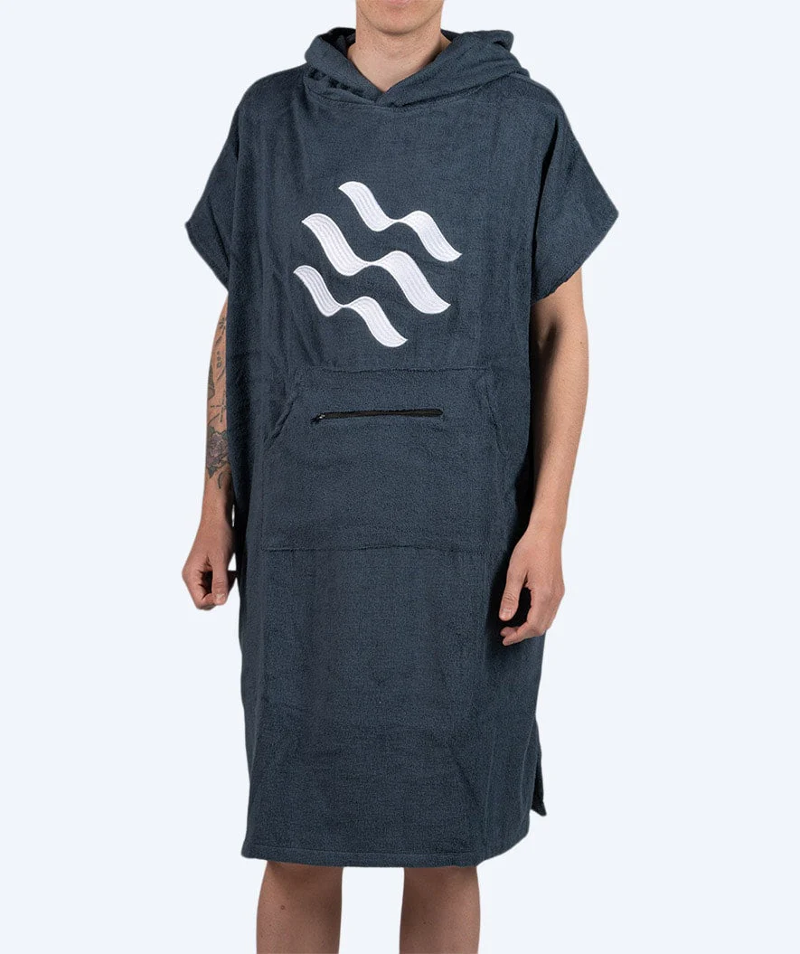Watery Badeponcho für Erwachsene - Baumwolle - Donkerblau - Image 2