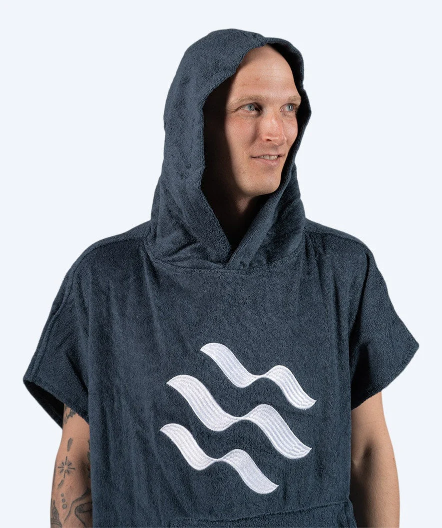 Watery Badeponcho für Erwachsene - Baumwolle - Donkerblau - Image 8